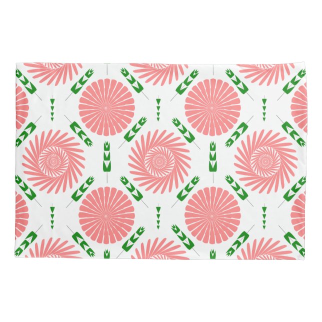 Housse D'oreillers motif aux fleurs roses (Dos)