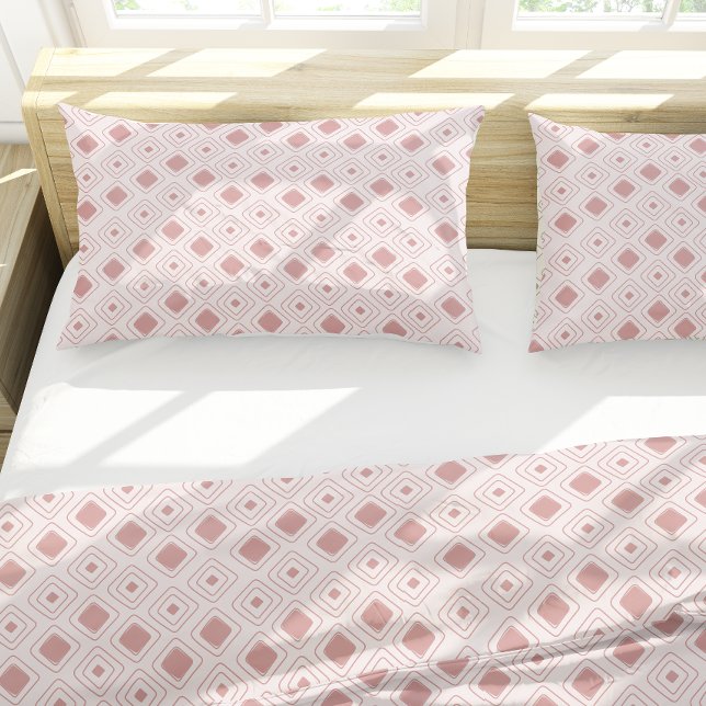 Housse D'oreillers Motif aztèque géométrique tribal Rose Boho Dusty (Boho Dusty Rose Tribal Geometric Aztec Pattern Pillow Case)