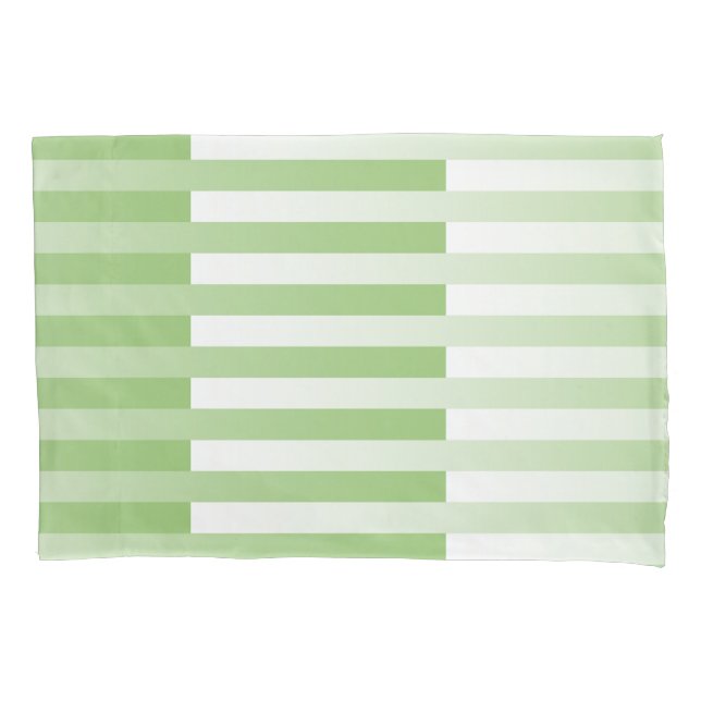 Housse D'oreillers Motif blanc vert rayé (devant)