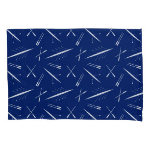 Housse D'oreillers Motif bleu et blanc de la Marine