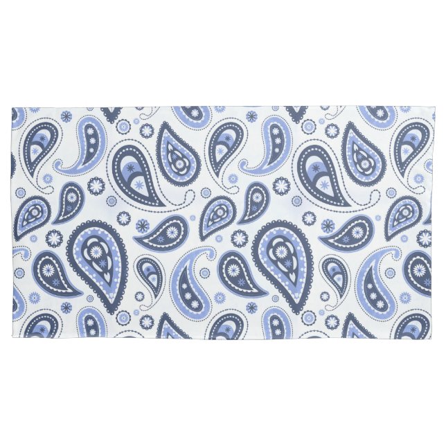 Housse D'oreillers Motif Blue Paisley (devant)
