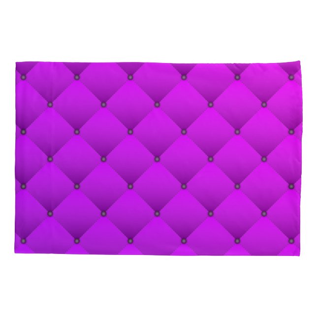 Housse D'oreillers Motif Carré à couture Faux violet fille (Dos)