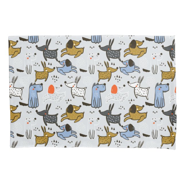 Housse D'oreillers Motif chien mignon Doodle (devant)