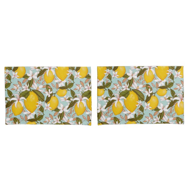 Housse D'oreillers Motif citron (devant-Set)