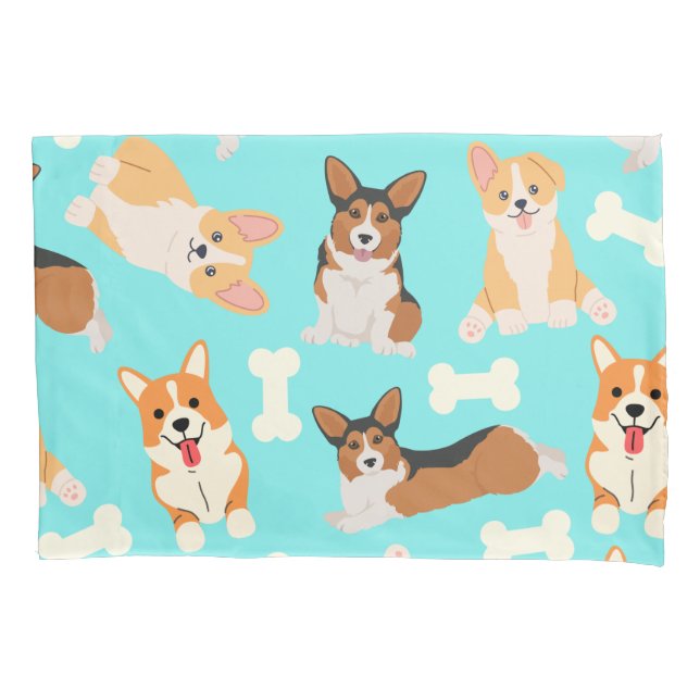 Housse D'oreillers Motif Corgi (devant)