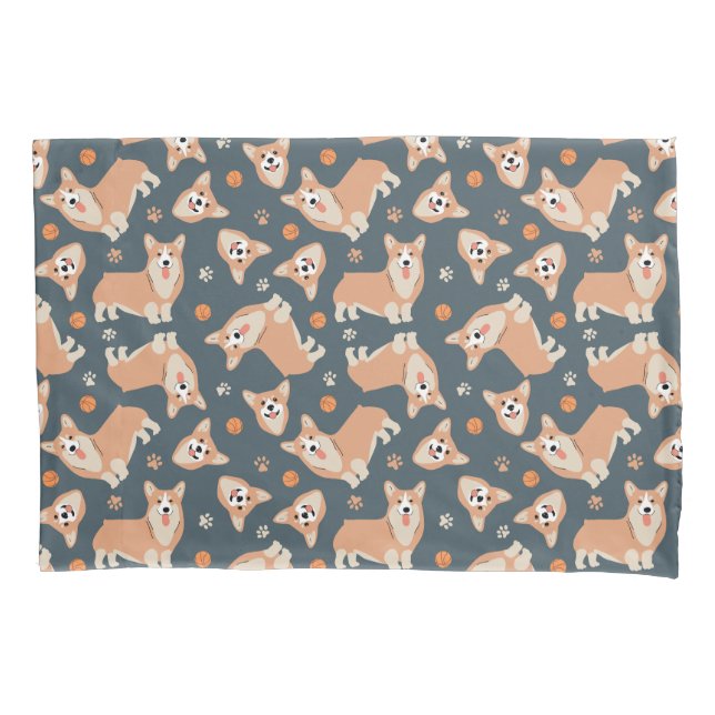 Housse D'oreillers Motif Cute Corgi (devant)