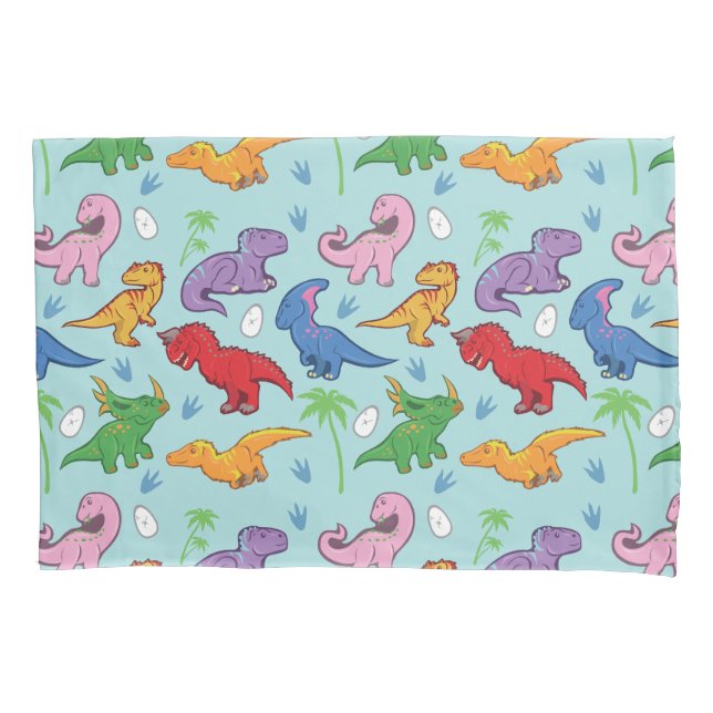 Housse D'oreillers Motif Cute Dinosaur (devant)