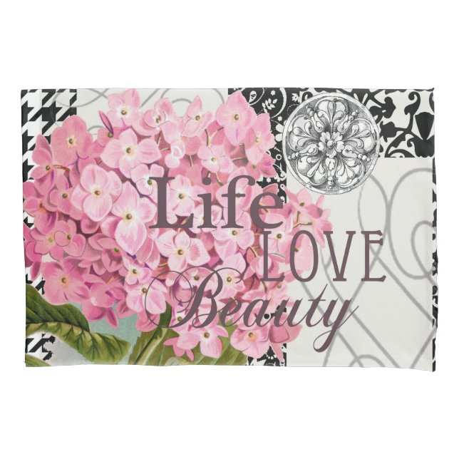 Housse D'oreillers Motif Damas Décor Floral Joli (devant)