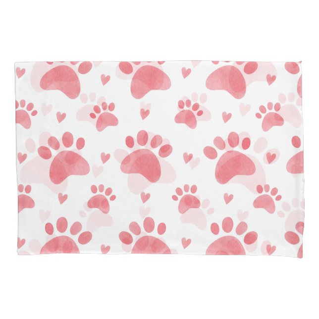 Housse D'oreillers Motif d'aquarelle Cat Paws (devant)
