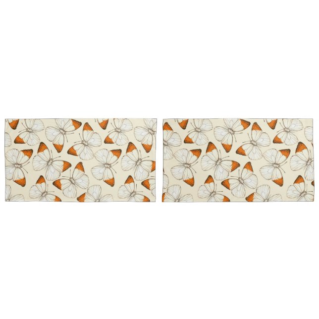 Housse D'oreillers Motif d'aquarelle papillons (devant-Set)