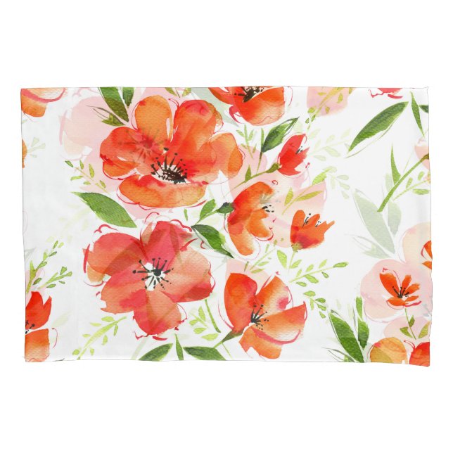 Housse D'oreillers Motif d'aquarelle pour pâtés orange doux (devant)