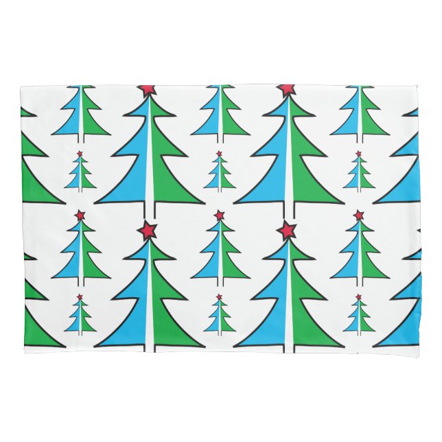 Housse D'oreillers Motif d'arbre de Noël (devant-gauche)