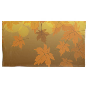 Housse D'oreillers Motif d'automne avec feuilles d'érable en chute et