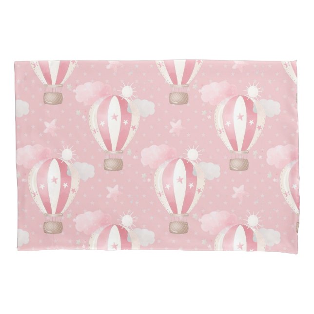 Housse D'oreillers Motif de ballons roses (devant)