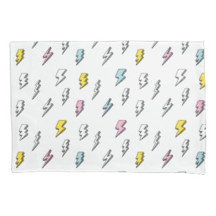 Housse D'oreillers Motif de boulon de foudre à doodle mignon