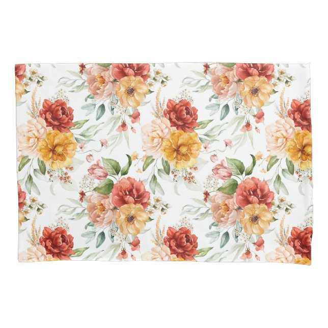 Housse D'oreillers Motif de bouquet de fleurs Red Peony (devant)