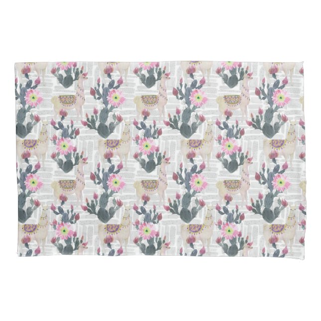 Housse D'oreillers Motif de cactus d'aquarelle (devant-gauche)