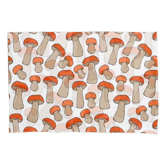 Housse D'oreillers Motif de champignons d'Aspen rouge orange (devant)