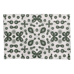 Housse D'oreillers Motif De Chimie Design En Noir Et Blanc