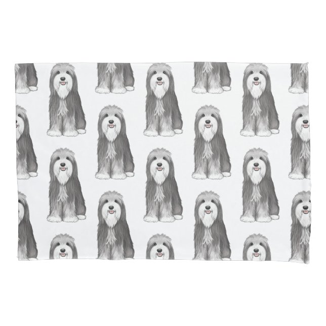 Housse D'oreillers Motif de collies à poils mignons (devant)