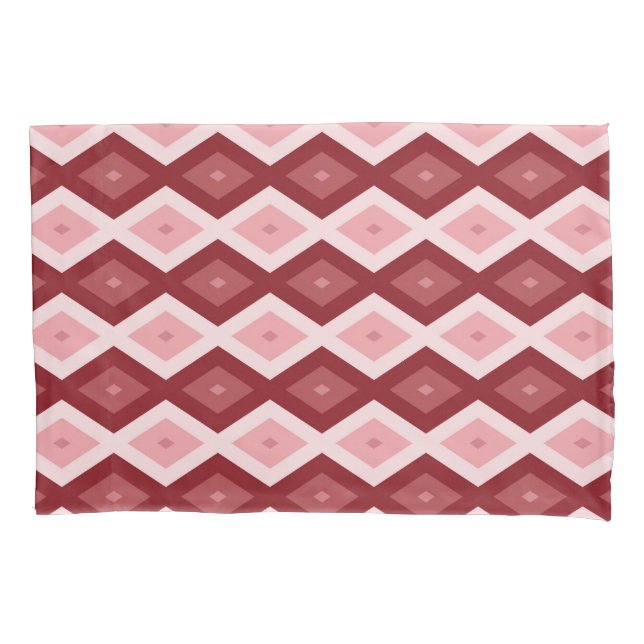 Housse D'oreillers Motif de diamants rouges (devant)