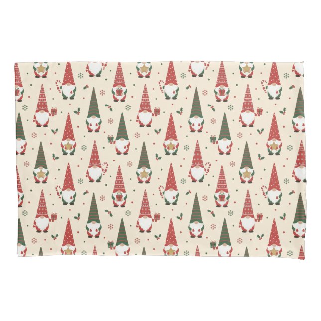 Housse D'oreillers Motif de fête de gnome de Noël (devant-gauche)