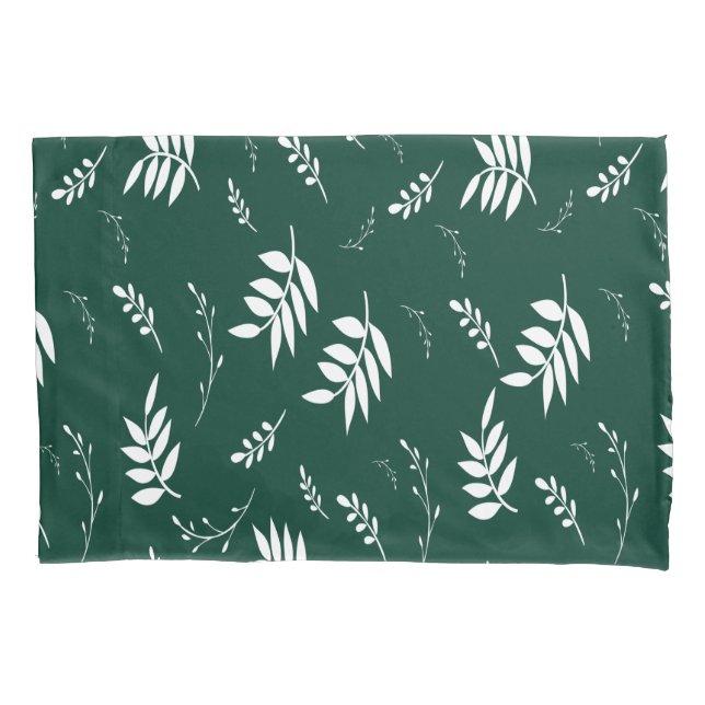 Housse D'oreillers motif de feuille (devant)