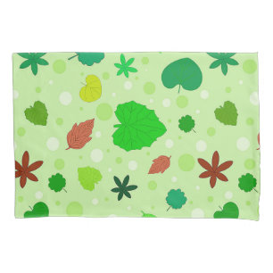 Housse D'oreillers Motif de feuilles de formes et de couleurs variées