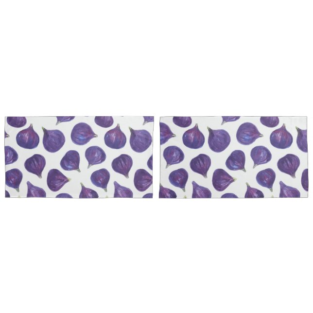 Housse D'oreillers Motif de figues aquarelle (devant-Set)