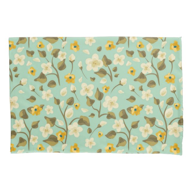 Housse D'oreillers Motif de fleurs (devant)