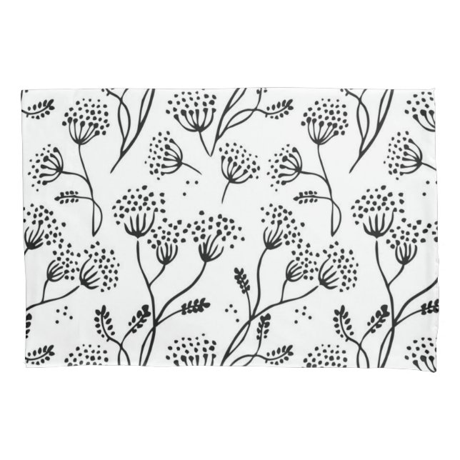Housse D'oreillers Motif de fleurs (devant)