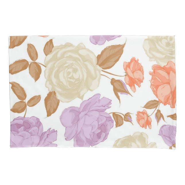 Housse D'oreillers Motif de fleurs (devant)
