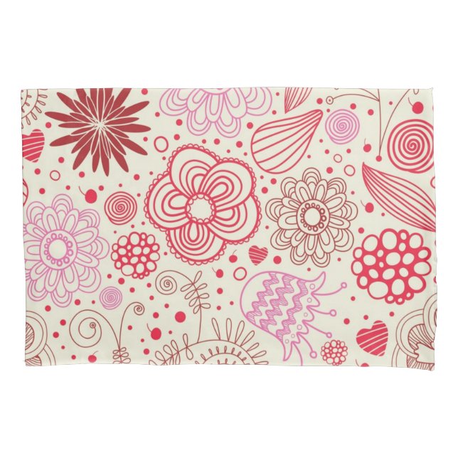 Housse D'oreillers Motif de fleurs (devant)