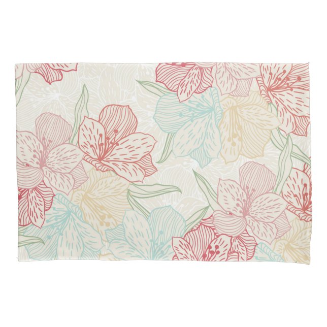 Housse D'oreillers Motif de fleurs (devant)