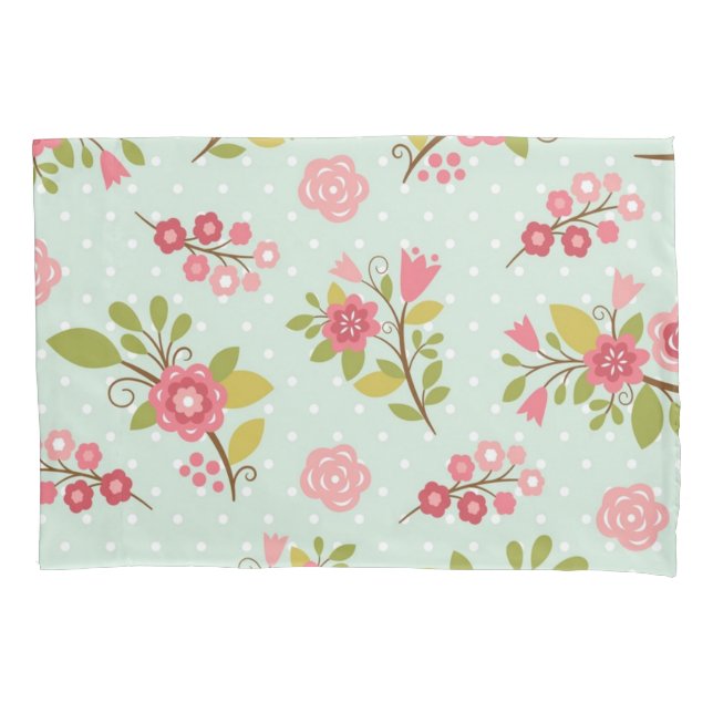Housse D'oreillers Motif de fleurs (devant)