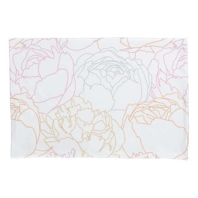 Housse D'oreillers Motif de fleurs (devant)