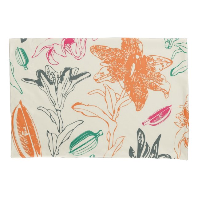 Housse D'oreillers Motif de fleurs (devant)