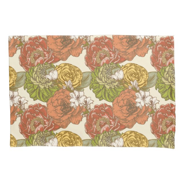 Housse D'oreillers Motif de fleurs du jardin (devant-gauche)