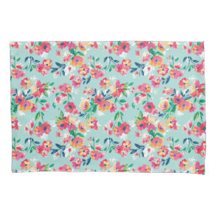 Housse D'oreillers Motif de fleurs peint