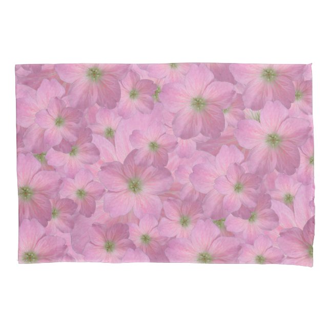 Housse D'oreillers Motif de fleurs rose doux de jardin (devant)