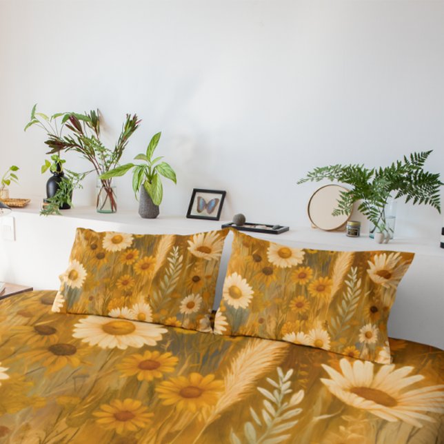 Housse D'oreillers Motif de fleurs sauvages rustique (Créateur téléchargé)
