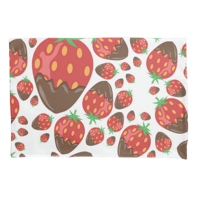 Housse D'oreillers Motif de fraises (devant)