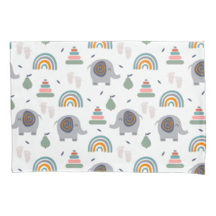 Housse D'oreillers Motif de jouets pour bébé mou