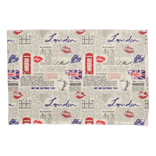 Housse D'oreillers Motif de journal de Londres