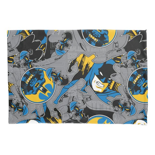 Housse D'oreillers Motif de lancer à fond Batman (devant)