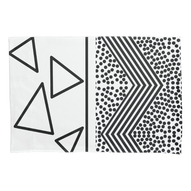 Housse D'oreillers Motif de lignes triangle Pyramide d'art Abstrait (devant)