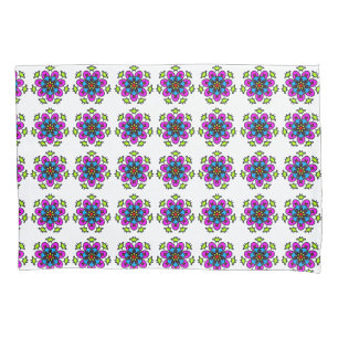 Housse D'oreillers Motif de mandala floral