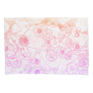 Housse D'oreillers Motif de marguerite rose tendre