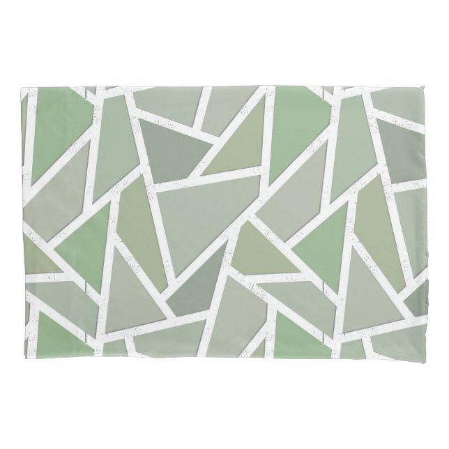 Housse D'oreillers Motif de mosaïque vert olive (devant)