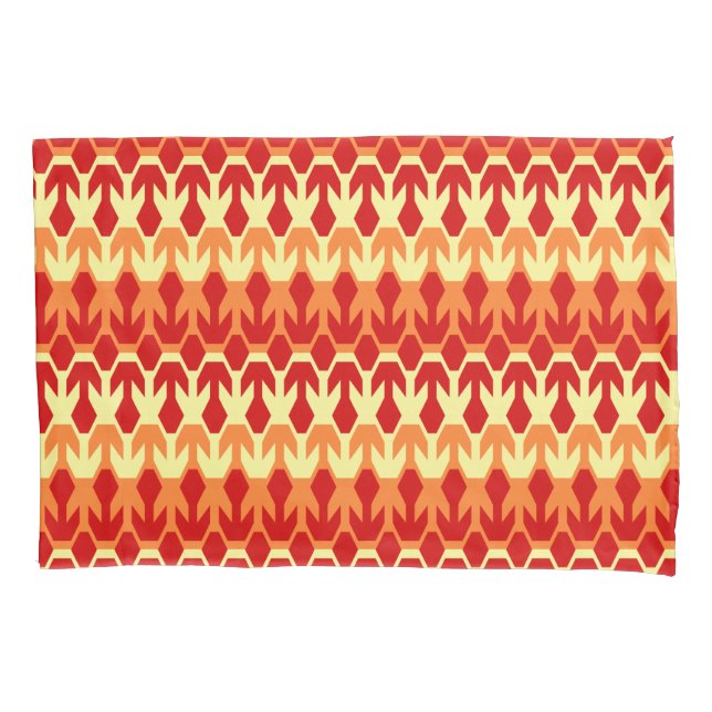 Housse D'oreillers Motif de navire rouge et de flèche jaune (devant)